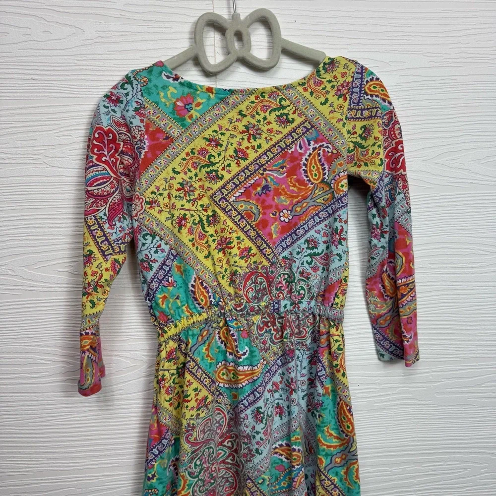 Ralph Lauren Kids Paisley 4/4T Colorful‎ Patch Work Dress